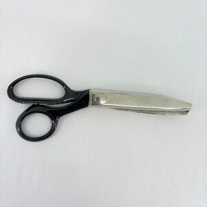 Wiss CB7 Pinking Shears Black Enamel Handle Vintage Sewing Scissors Made in USA